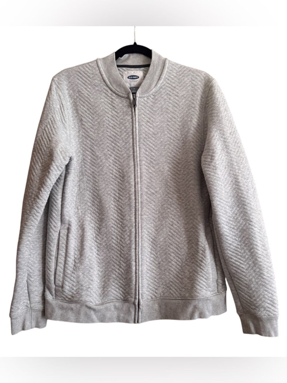 💜4/$40 Old Navy Heather Gray Quilted Bomber Jacket